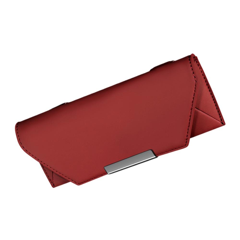 PU Leather Car Glasses Box Multifunctional Driving Glasses Holder Eyeglass Storage Case Car
