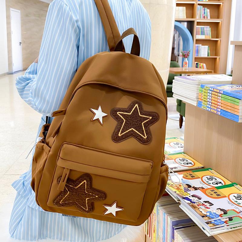 Schoolbag Schoolbag Female Japanese Ins Cute Girl Niche Design Backpack Large Capacity Lightweight Casual Star Backpack