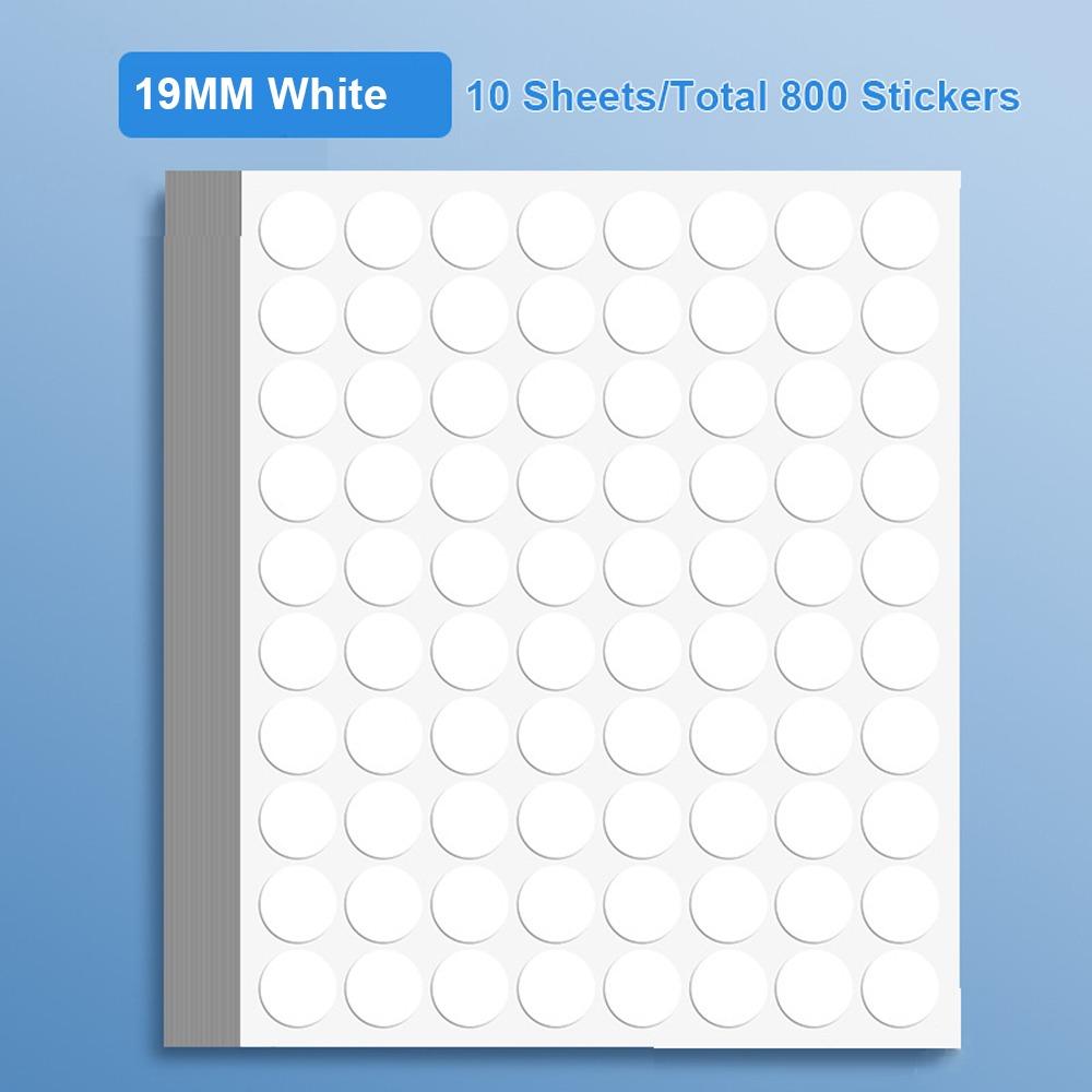 

10Sheets Writable Material Dot Adhesive Stickers Self-Adhesive Round Classification Markers 19MM Tag Sticker Handwritten Labels
