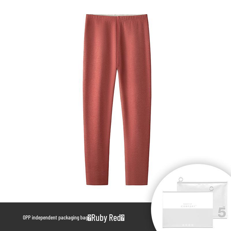 Extra Thick Silk Wool Fleece-Lined Women's Warm Leggings for Autumn/Winter