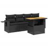 VidaXL Garden Lounge Set with Cushions 5 Pcs, Patio Sofas, Patio Furniture Set, Outdoor Furniture, Black 3271629