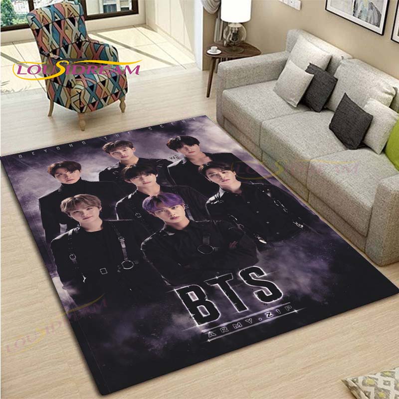 Kpop Bangtan Boys BTS Carpet Rug Kids Carpets Living Room Tea Table Mats Bedroom Rug Washable Floor Mats Household Area Mat