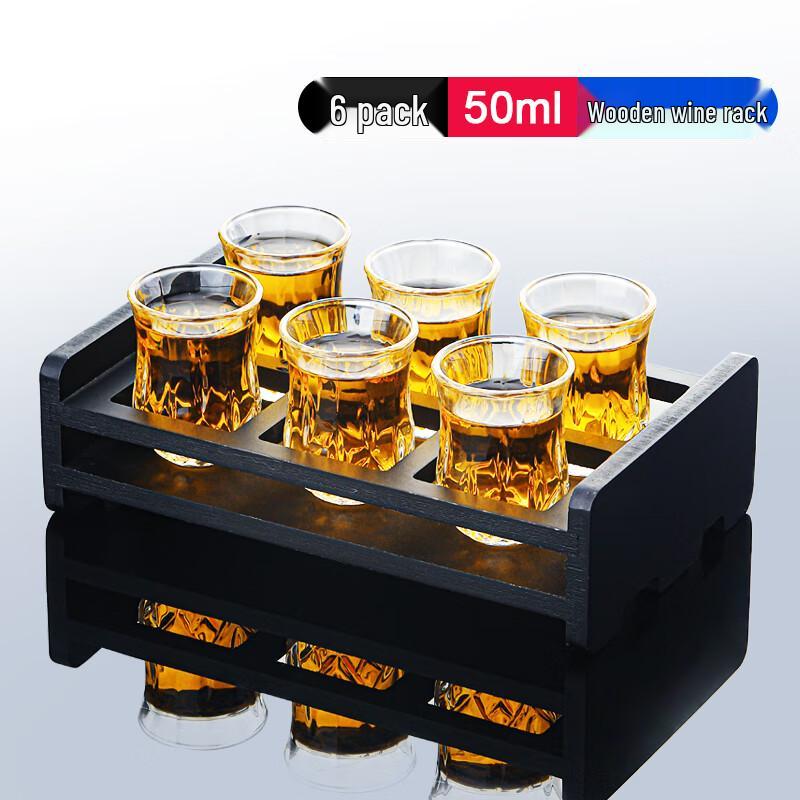 Qianxing Diamond Baijiu Glass Set with Holder