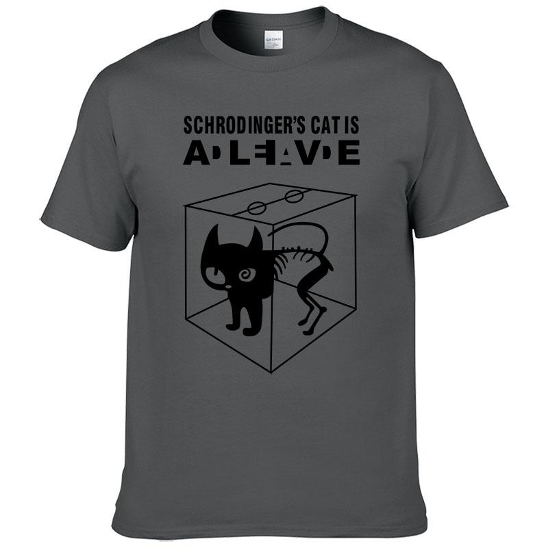 2024 Summer Cotton Schrodinger's Cat Printed Short Sleeves Men T Shirt Casual Tees The Big Bang Theory Mens T-shirt #247