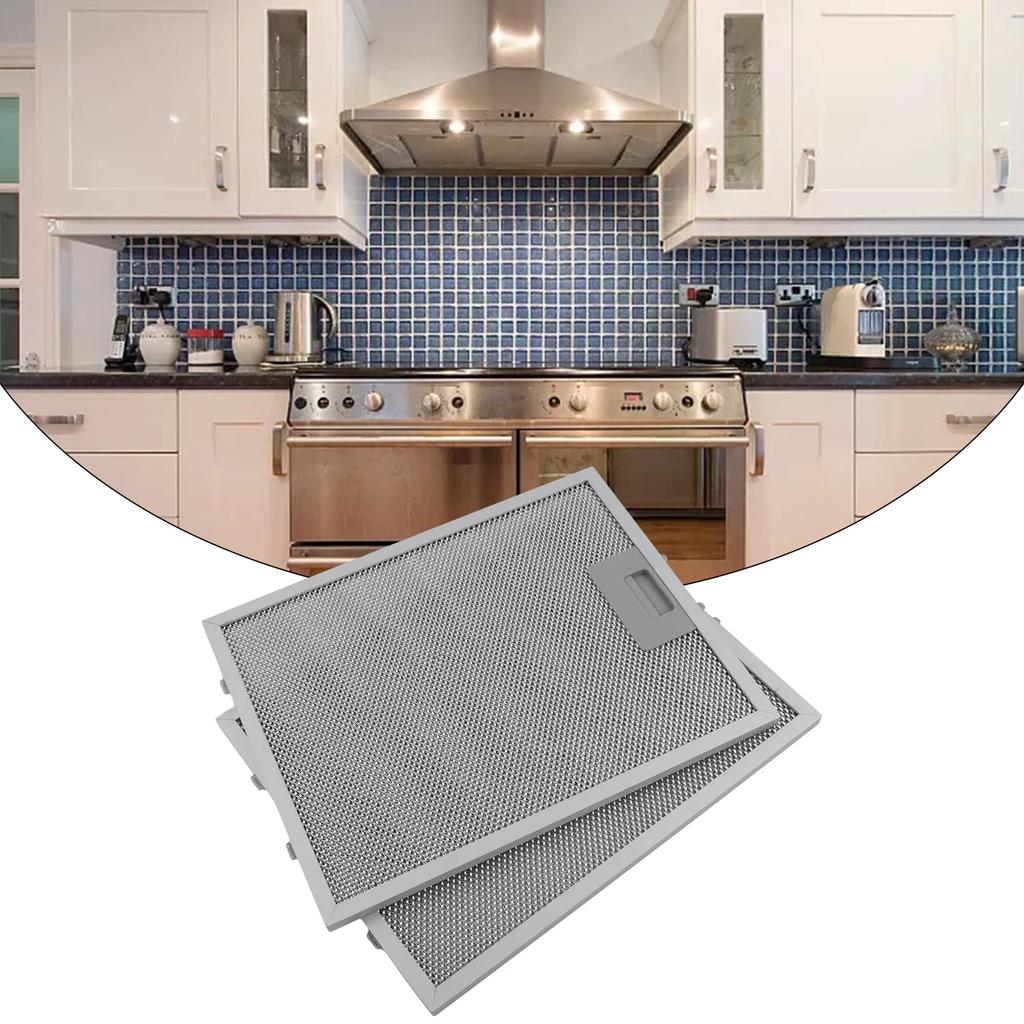 2PCS Cooker Hood Filters Metal Mesh Extractor Vent Filter 320 X 260 Mm Replacement Oil Filter Screen Heating Cooling