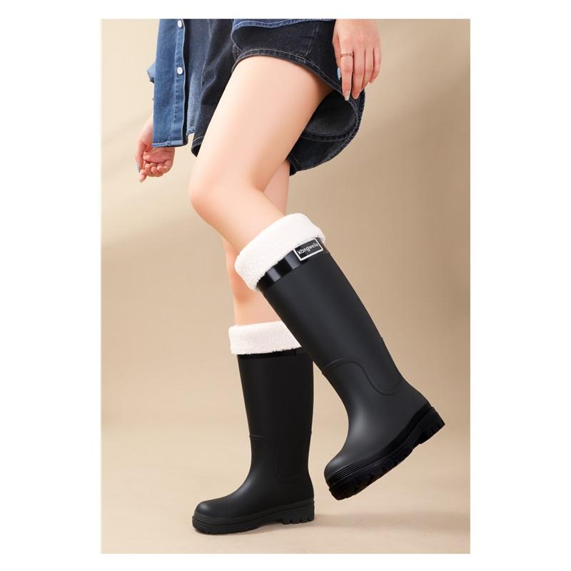 Cotton Insulated Waterproof Anti Slip Women's Rain Shoes