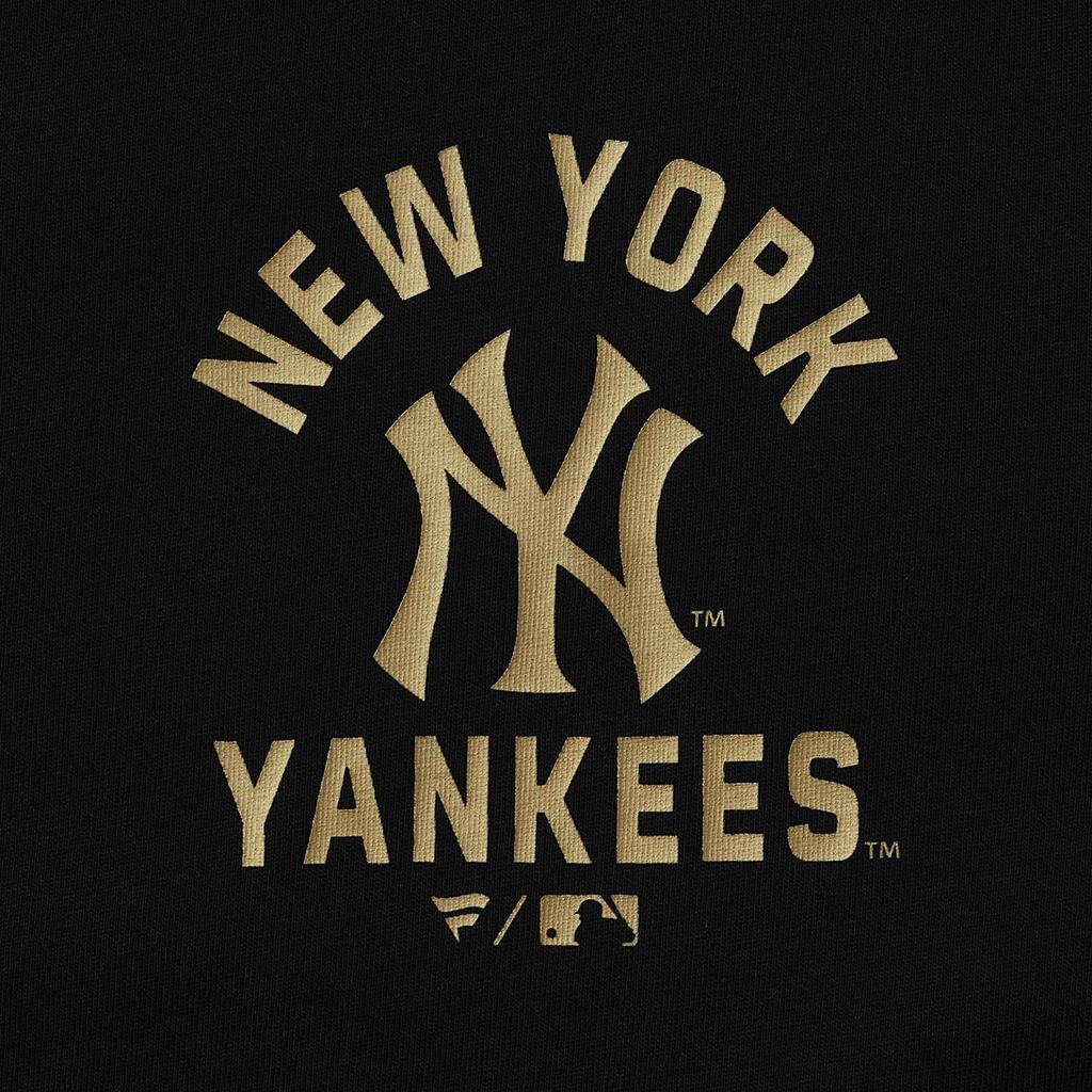 T-shirt Fanatics MLB Standard Logo Imprimé Or, New York Yankees, ML0325FW01, Noir (BLK_NY)