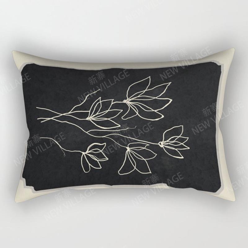 Decor nordic de toamnă, îmbrățișare, față de pernă, abstractă, frunze geometrice, boemă, canapea mașină, husă de pernă pentru sufragerie 30x50