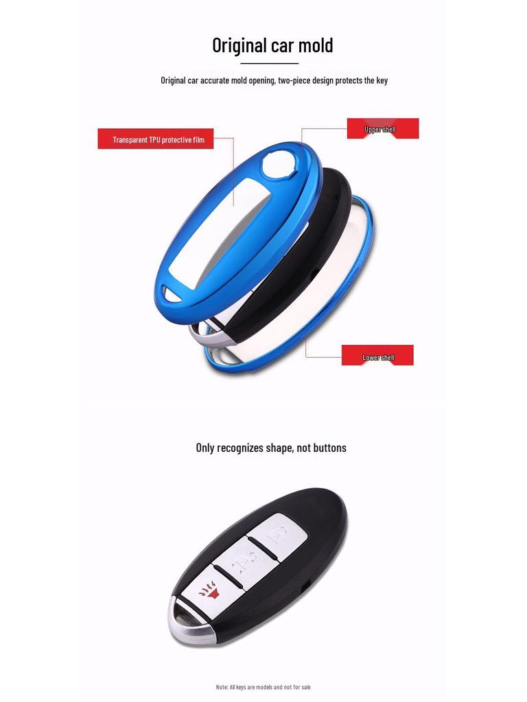 KAKTUS Key Shell for 2019 Nissan Sylphy, Teana, Tiida, Qashqai, X-Trail models.