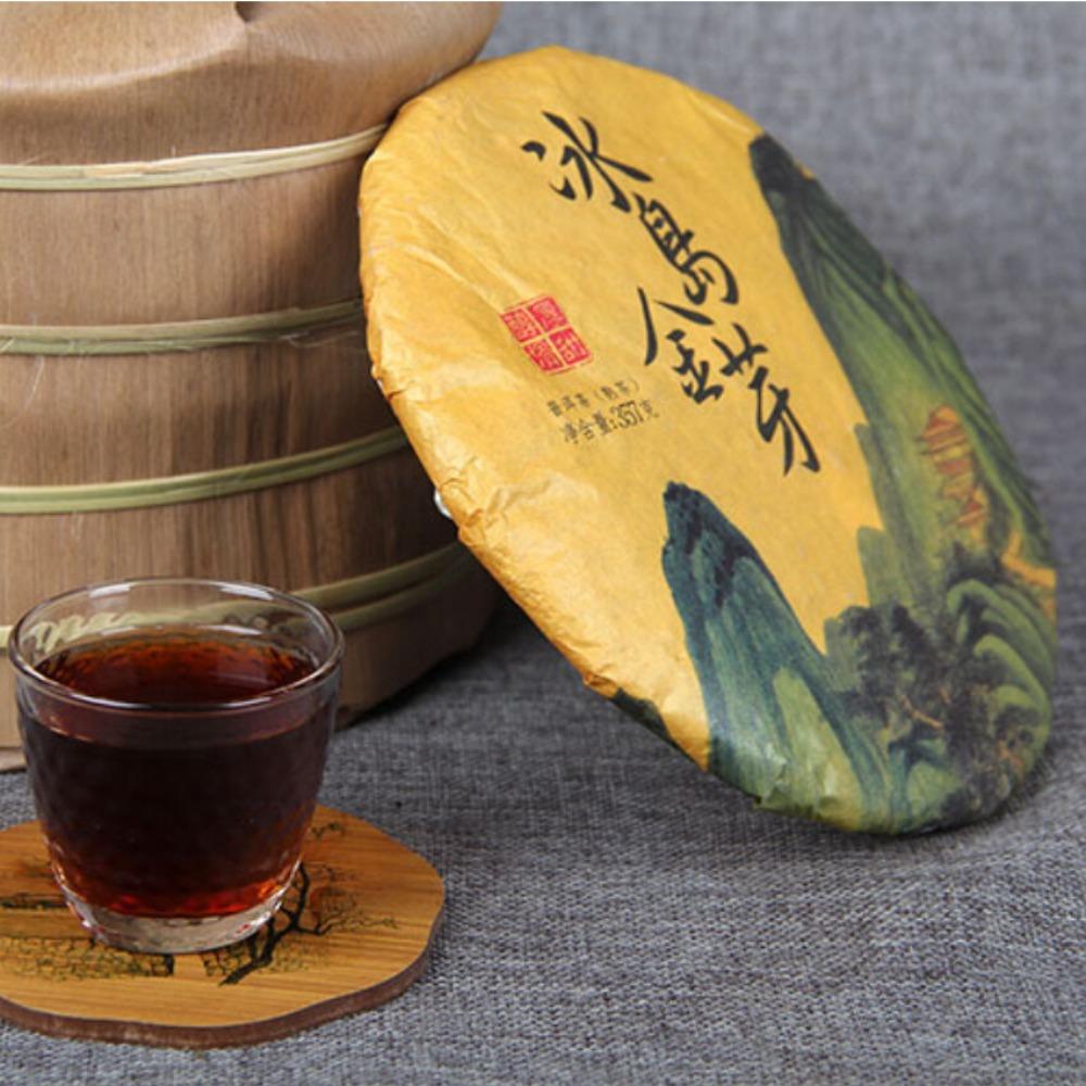 Old Tree Ripe Puerh Tea Cake 357g Icelandic Golden Buds