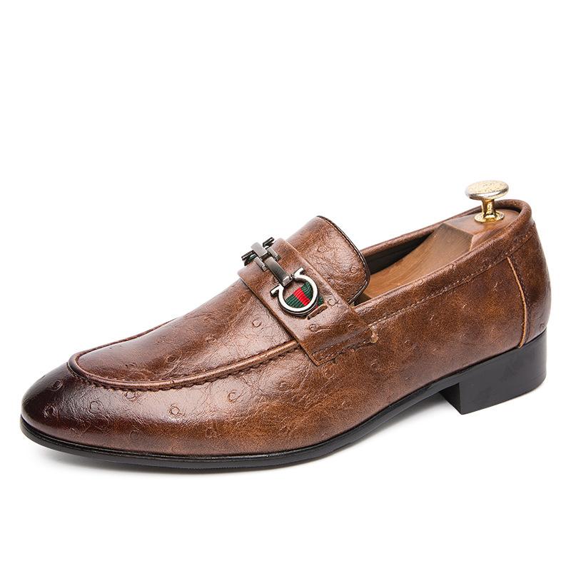 Spring Foot Cover Men's Daily Shoes Business Dress Leather Shoes Azon