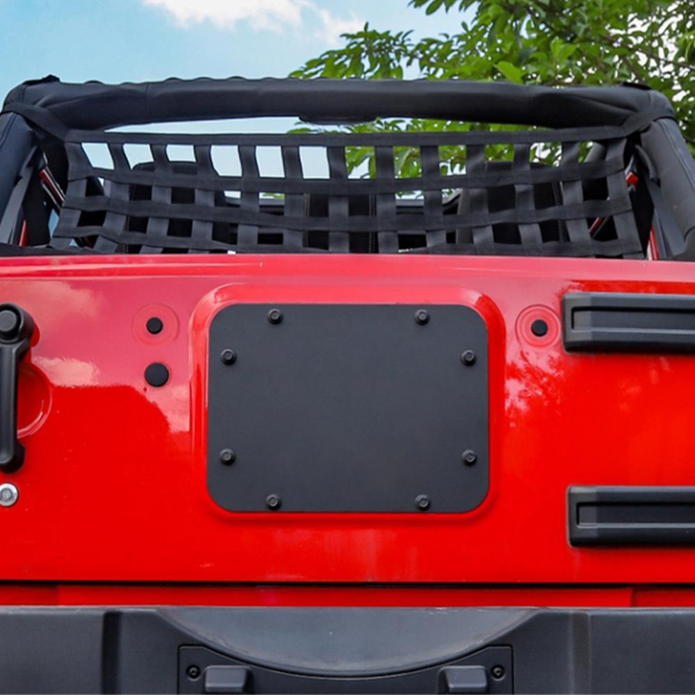 Reservewielhouder Verwijderaar Vulplaat Afdekking voor Jeep Wrangler JK 2007-2017 Achterklep Plug Rubber Metaal Auto Buitenkant Accessoires