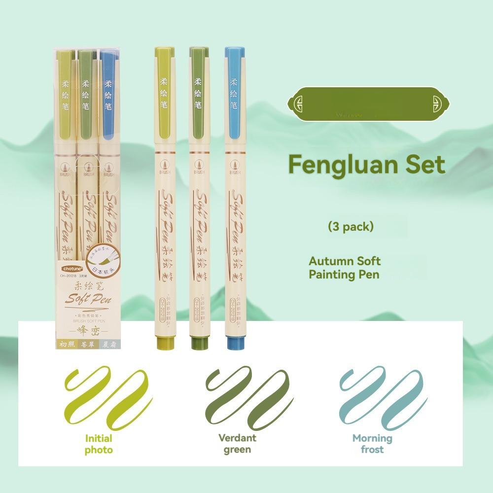 

24/3 Color Vintage Watercolor Lettering Art Marker Drawing Pen Set Multicolor Soft Brush Tip Calligraphy Painting Art Supplies