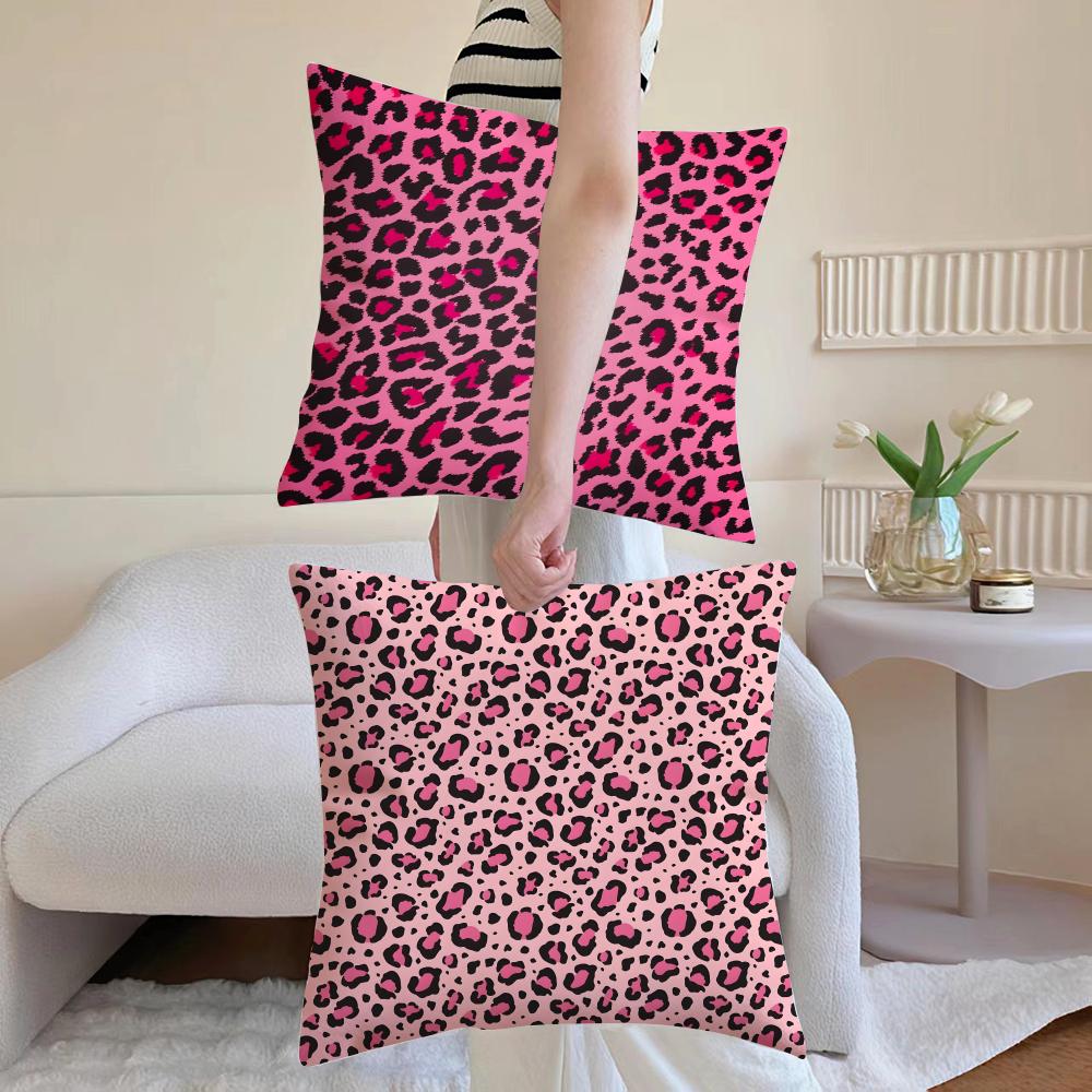 Leopard Print Cushion Cover Comfortable Reversible Pillow Cover Ideal For Car Sofa Bedroom & Beyond