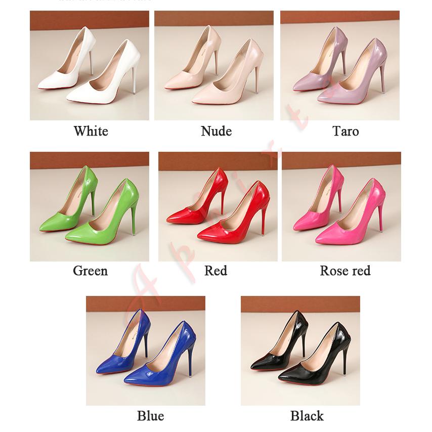 Fashion Aphixta 2025 Spring Super High 12cm Stiletto Heels Pumps Women Shoes Pointed Toe Florescence Patent Leather Office Thin Heel