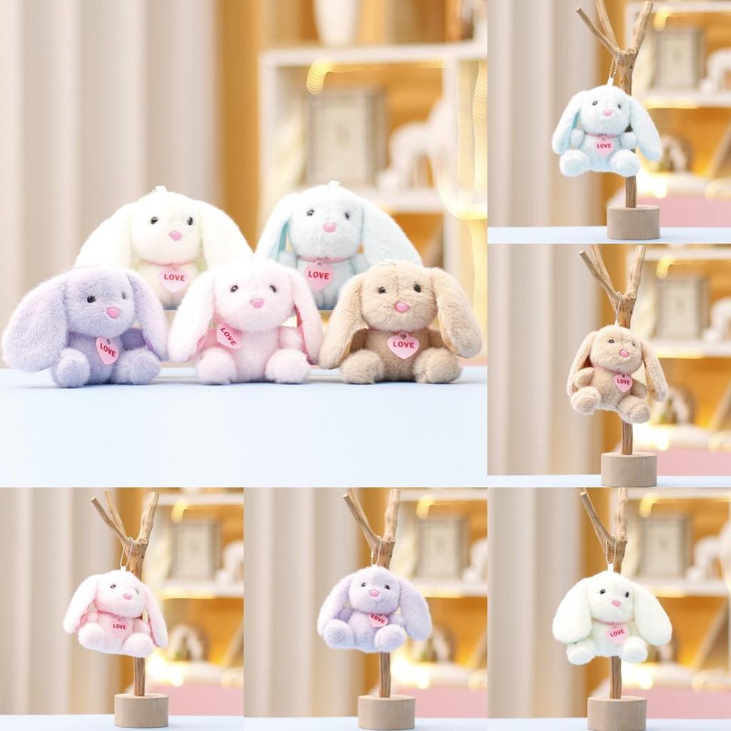 Rabbit Cute Keychain Cartoon Girl Backpack Decorative Pendant Plush Gift Doll