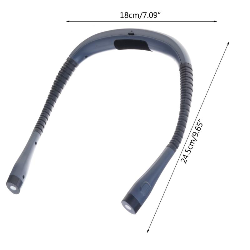 LED Neck Light Eye-Caring Anti-Blue Book Light Rechargeable LED Reading Light for Reading Knitting Camping Repairing