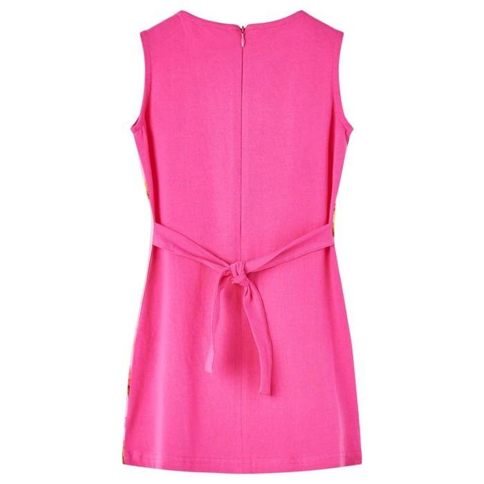 Robe fille - vidaXL - Modèle sans manches - Couleur rose - Taille 116 - Imprimé glaces et cerises