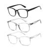 1/2/3/4/5pcs Auto-Focus Blue Light Blocking Reading Glasses – Anti-Fatigue Unisex Oversized Frames with Spring Hinges