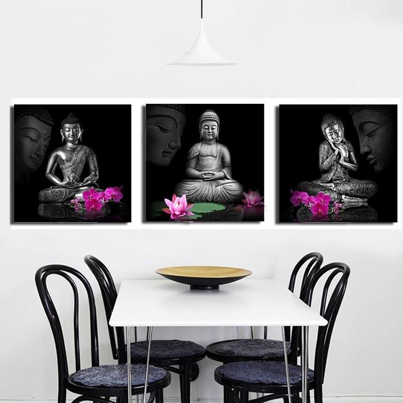 Buddha Portrait Monochrome 3 PCs Canvas Printing Wall Picture Poster Home Decor Buddha Portrait Monochrome 3 PCs Canvas Printing Wall Picture Poster Home Decor
