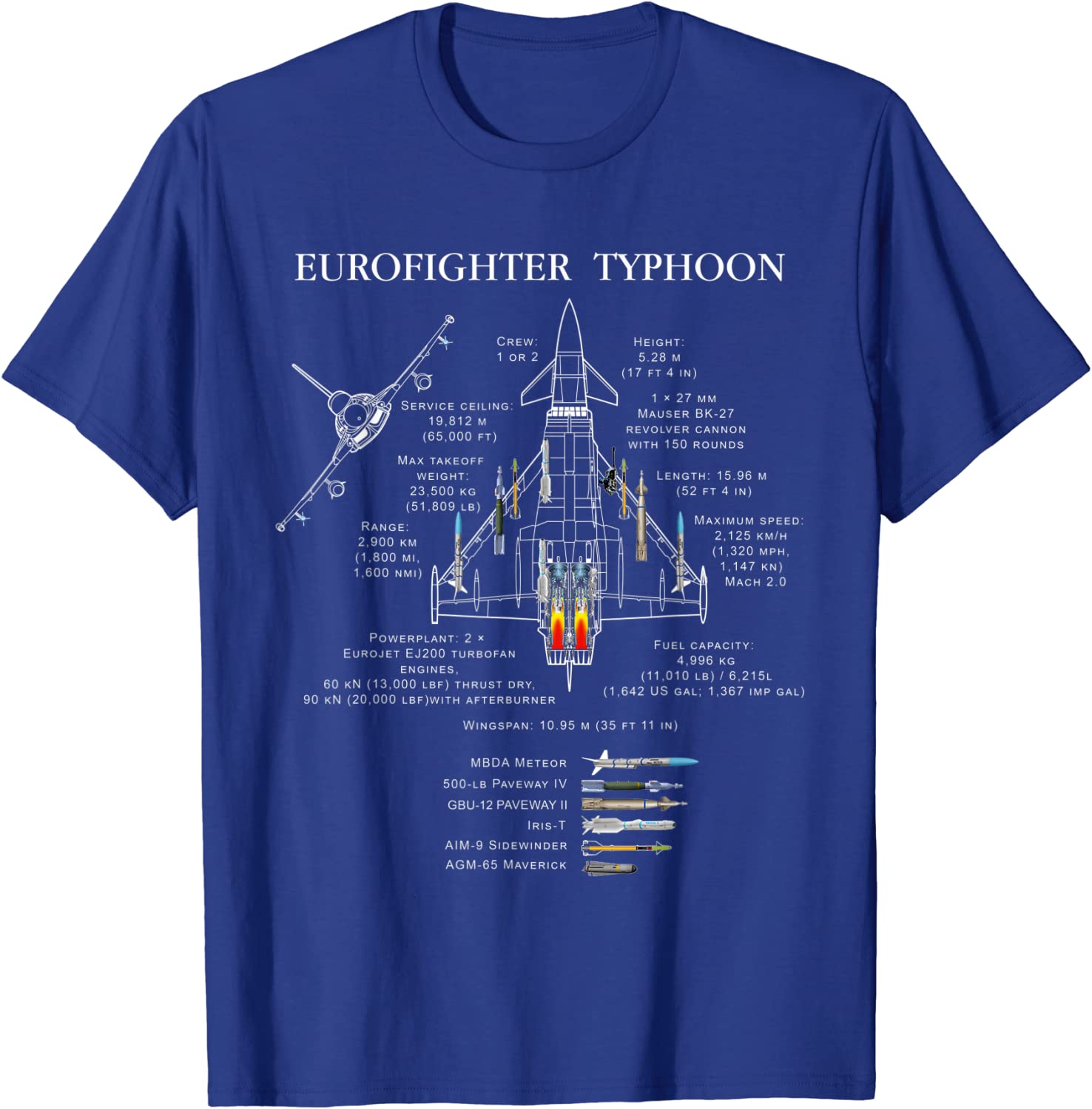 Eurofighter Typhoon EF-2000 Fighter Jet Men T-Shirt Short Sleeve Casual 100% Cotton O-Neck Shirt S