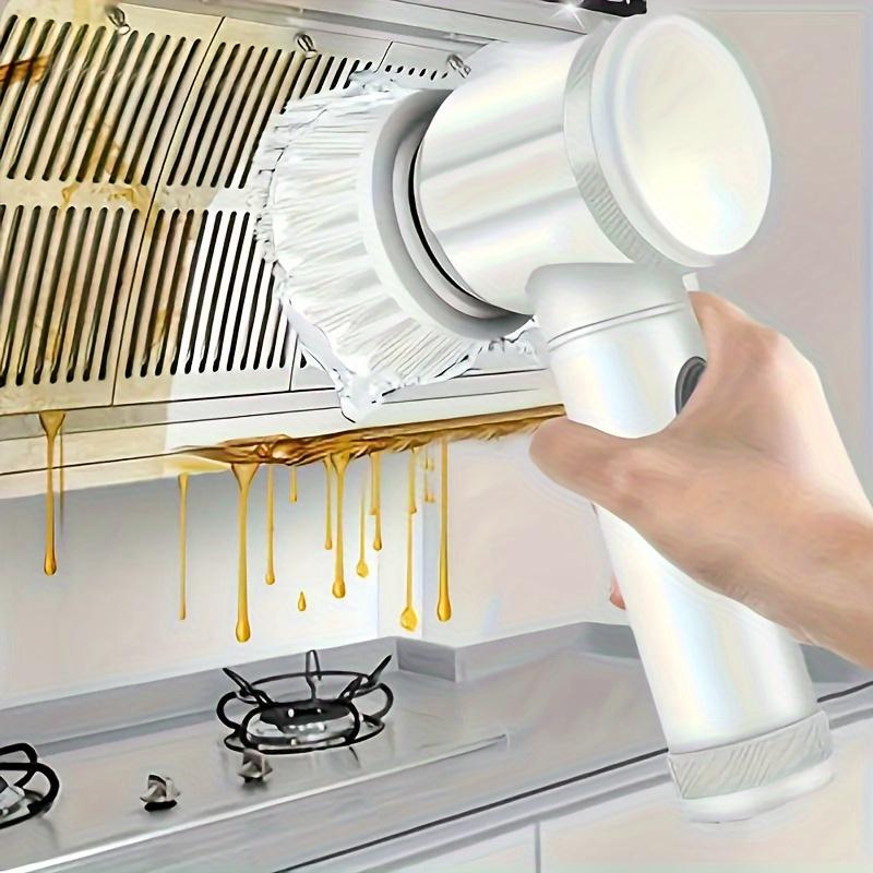 [USB Rechargeable]5-in-1 Rechargeable Electric Cleaning Brush Set with USB Charging, Multi-Purpose Handheld Brush Tool Kit for Bathroom, Kitchen