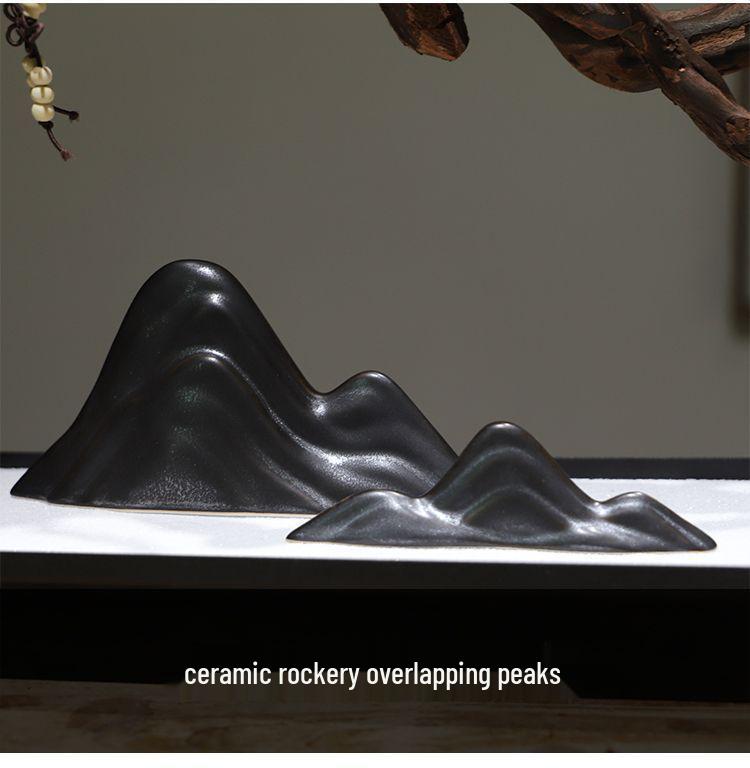 Chinese Zen Withered Wood Landscape Carving: Solid Wood Home & Hotel Decor