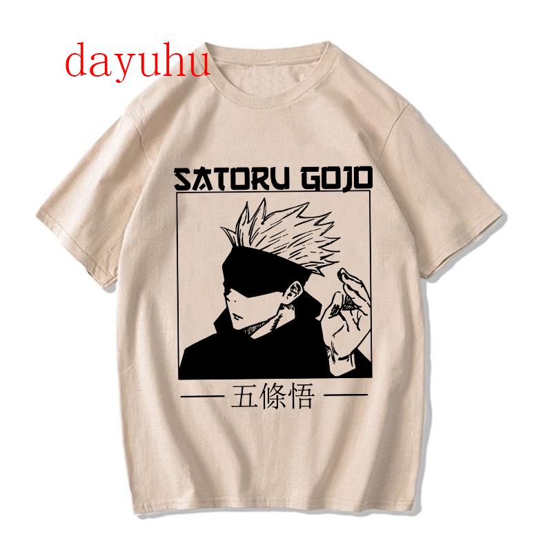 Harajuku Tshirt Unisexga Japanese Anime Jujutsu Kaisen T Shirt Gojo Satoru Tops Yuji Itadori Graphic Tees Cool Unisex Tshirt