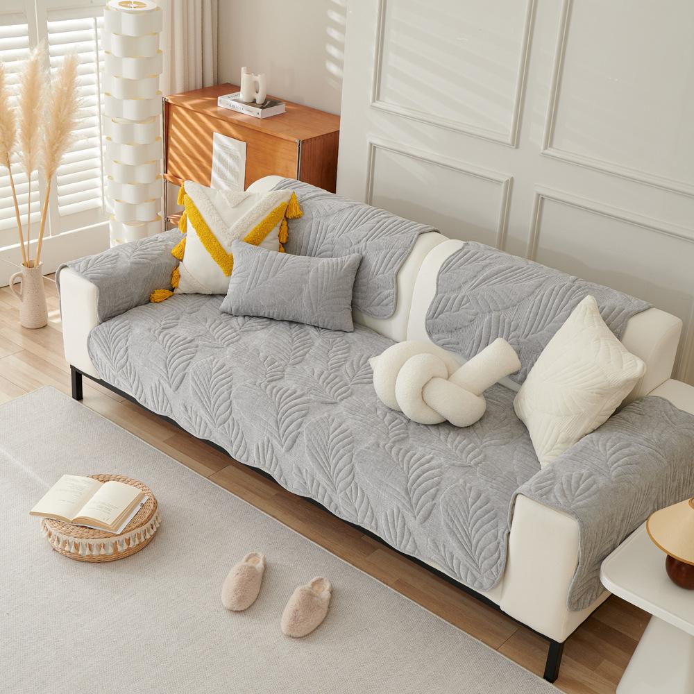 Chenille Plantain Ins Retro Living Room Sofa Cushion Sofa Cover Four Seasons Universal Sofa Towel Cover Cloth Cushion