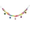 Colorful Hanging Bridge Chewing Toy with Bells for Small Birds - Parrot & Cockatiel Fun Accessory