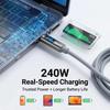 240W Multifunctional Led Digital Display Usb C To Usb C Fast Charging Cable, Soft Silicone Type C Charger Cord For Laptop Phone