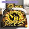 Personalizowany Wzór BSC Young Boys Zestaw Pościeli Kołdra Dekoracja Domu Prezent (1 * poszwa na kołdrę + 2 * poszewki na poduszki bez rdzenia)