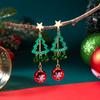 Trendy Christmas Santa Claus Snowflake Dangle Earrings for Women Xmas Tree Earring Girls New Year Jewelry Gift