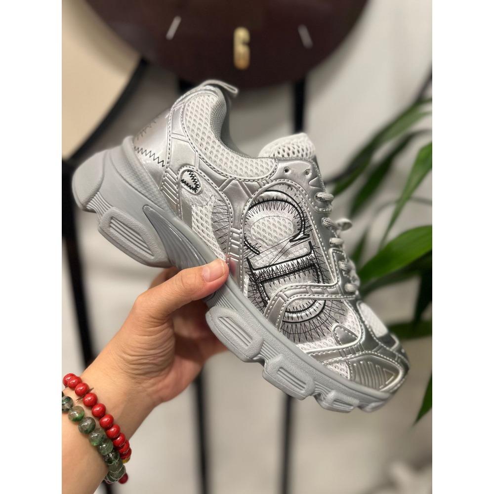 

Letter dad men and women retro heightening thick-soled casual sports mesh breathable sneakers breathable mesh 45
