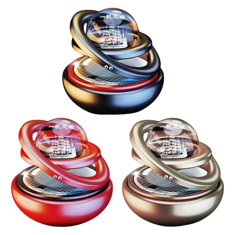 Solar Car Air Freshener Rotating Aromatherapy Diffusing Accessories Interior Original Perfume Accessorires Men And Women