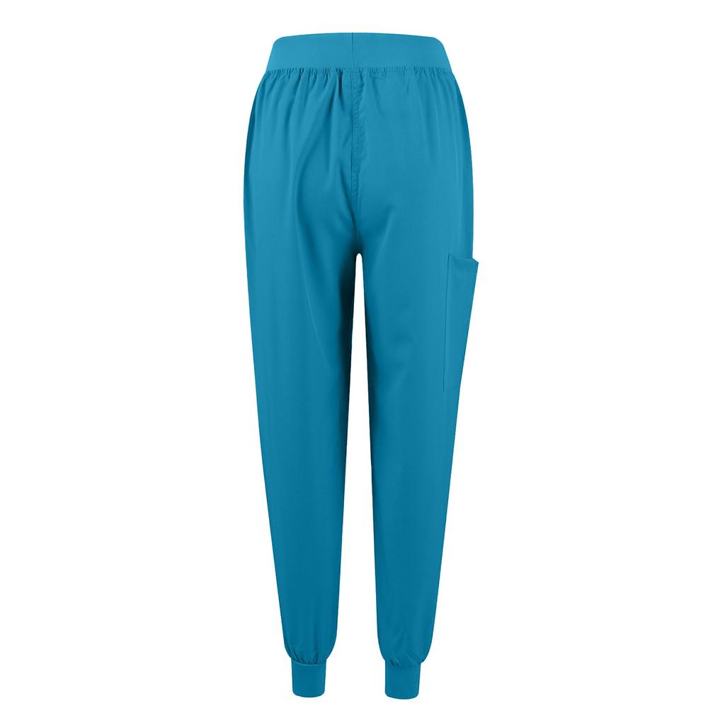 Women's Quick Drying Fabric Color Slanted Collar Pocket Short Sleeved Pants Set Workwear