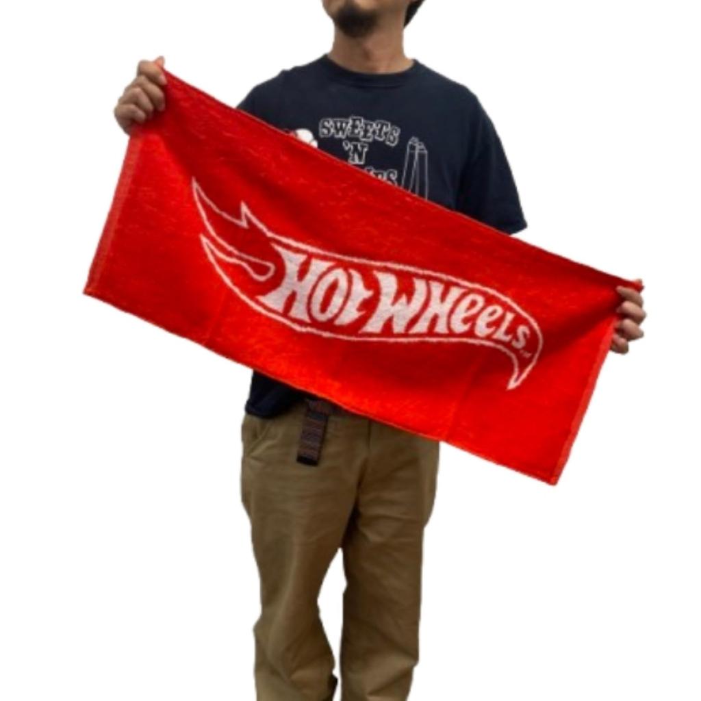 Official Hot Wheels face thick jacquard authentic Mattel hot wheel cotton American American cool logo towel, red, 100% cotton, weave, product, towel,