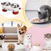 Raised Dog Bowl 2-in-1 Anti-Slip Tilted Feeder Dish Dog Bowl Stand For Puppy Feeding Cats Kitten Small Pets Indoor Outdoor