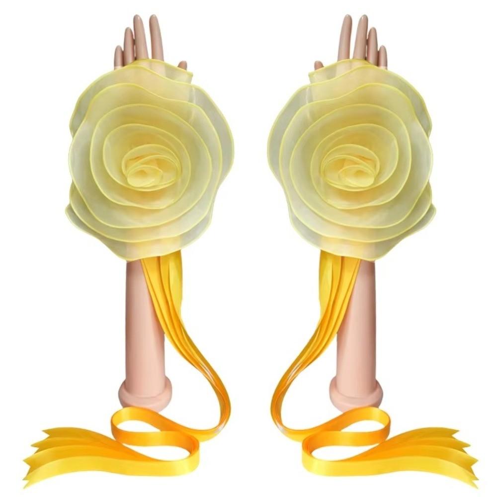 Wrist Strap Modern Dance Hand Sleeve Stereo Flower Latin Dance Accessories  Samba Dance