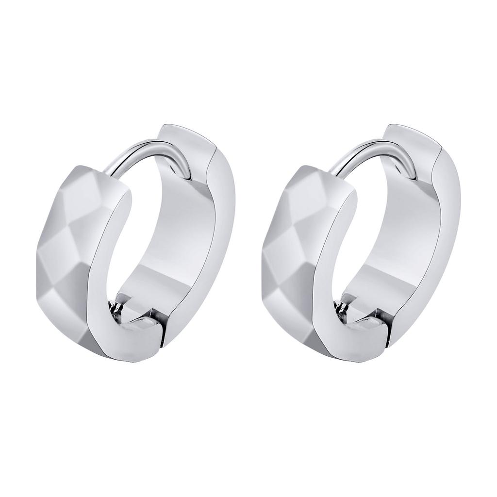 Punk Stainless Steel Huggie Earrings for Men, Fashion Unique Small Hoop Earrings, Waterproof Hypoallergenic Jewelry