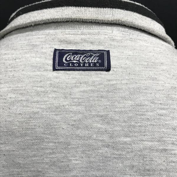 Haine Coca Cola Pulover Sweatshirt Rar cu Fermoar la Jumătate Bărbați M Gri(FOLOSIT)