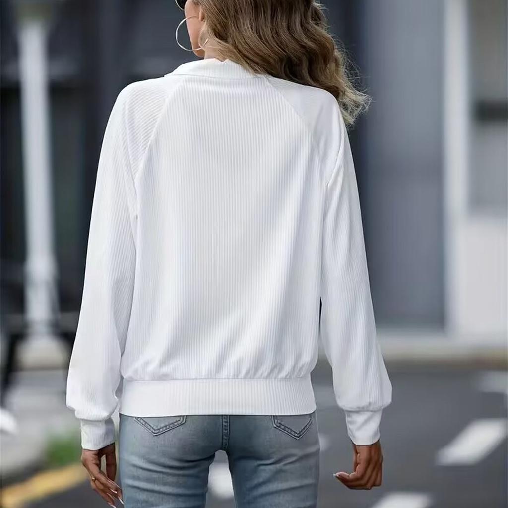 Women's Casual Long Sleeve Zip-Up Jacket Lightweight Ribbed Knit Jacket with Pockets Burgundy