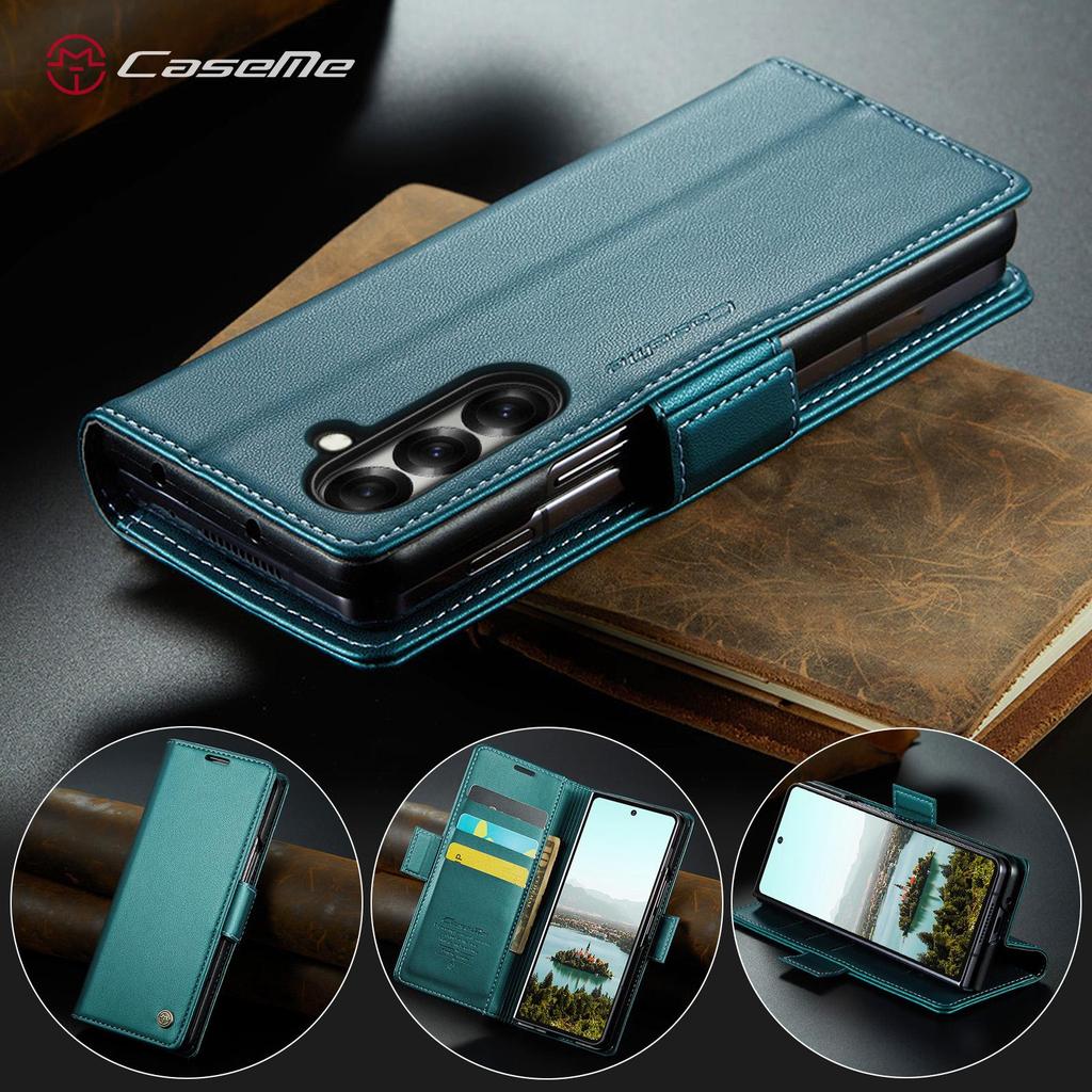 CaseMe For Samsung Galaxy Z Fold 7 Magnetic Flip Leather Wallet Case Skins Cover