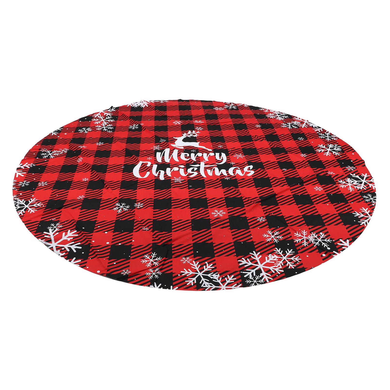 

Xmas Tablecloth 60 Inch Round Polyester Anti Fading Tear Resistant Washable Holiday Table Cloth YZB(206)