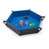 Hexagonal Velvet Dice Tray: Portable, Foldable PU Storage for Tabletop Games