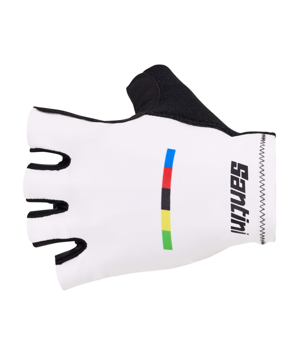 

Santini Cycling Fingerless One UCI25 World Champion XL Gloves, Pair, Gloves, White, белый
