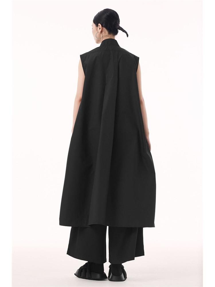Xitao Sleeveless Zipper Bandage False Two Pieces Dress GYX1803