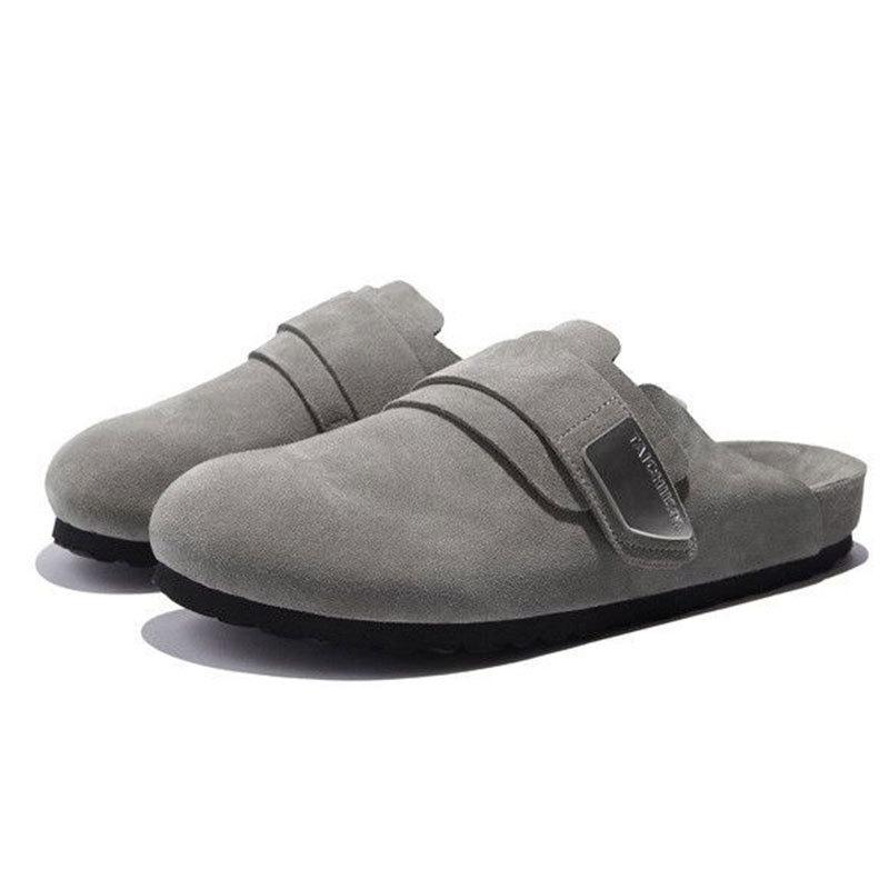 Thick-soled fishing with one pedal Velcro Boken shoes for women's summer wear 2025 spring new Boken bag head half slippers