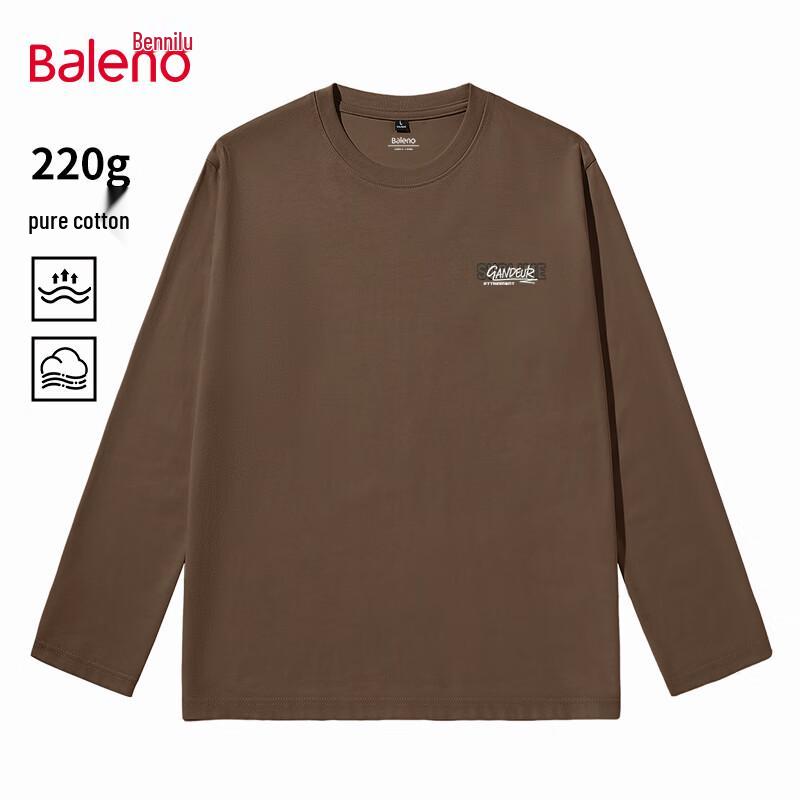 Baleno Men s Basic Long-Sleeve Pure Cotton T-Shirt M