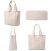Tote Bag for Large Capacity A4 Size Wide for Travel and Commuting [zhongningyifeng] Women, Canvas, Divider, Handbag, Stylish, Cute, Lightweight,